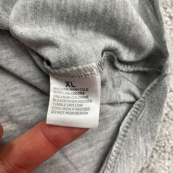 Disney Alice In Wonderland Graphic T-Shirt Womens XL Gray Long Sleeve Casual Tee - Picture 7 of 12